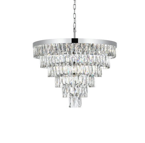 Elegant Lighting Josephine 13 Light Pendant D27.5 Inch H20.5 Inch L13 Chrome in Chrome and Clear Finish Model: 1060D27C