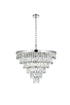 Elegant Lighting Josephine 13 Light Pendant D27.5 Inch H20.5 Inch L13 Chrome in Chrome and Clear Finish Model: 1060D27C