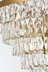 Elegant Lighting Josephine 13 Light Pendant D27.5 Inch H20.5 Inch L13 Satin Gold in Satin Gold and Clear Finish Model: 1060D27SG
