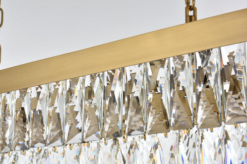 Elegant Lighting Josephine 17 Light Pendant L48 Inch W16 Inch 11.5 Inch L17 Satin Gold in Satin Gold and Clear Finish Model: 1060G48SG