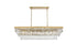 Elegant Lighting Josephine 17 Light Pendant L48 Inch W16 Inch 11.5 Inch L17 Satin Gold in Satin Gold and Clear Finish Model: 1060G48SG