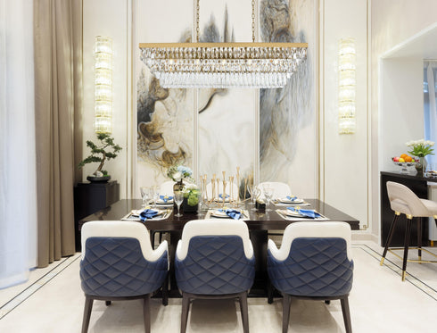Elegant Lighting Josephine 17 Light Pendant L48 Inch W16 Inch 11.5 Inch L17 Satin Gold in Satin Gold and Clear Finish Model: 1060G48SG