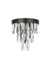 Elegant Lighting Josephine 2 Light Wall Sconce W10 Inch S6.3 Inch H10.5 Inch L2 Black in Black and Clear Finish Model: 1060W10BK