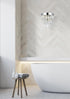 Elegant Lighting Josephine 2 Light Wall Sconce W10 Inch S6.3 Inch H10.5 Inch L2 Chrome in Chrome and Clear Finish Model: 1060W10C