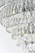 Elegant Lighting Josephine 25 Light Pendant D32 Inch H24 Inch L25 Chrome in Chrome and Clear Finish Model: 1060D32C