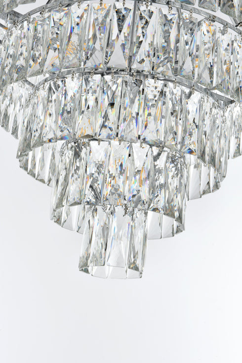 Elegant Lighting Josephine 25 Light Pendant D32 Inch H24 Inch L25 Chrome in Chrome and Clear Finish Model: 1060D32C