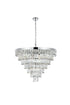 Elegant Lighting Josephine 25 Light Pendant D32 Inch H24 Inch L25 Chrome in Chrome and Clear Finish Model: 1060D32C