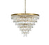 Elegant Lighting Josephine 25 Light Pendant D32 Inch H24 Inch L25 Satin Gold in Satin Gold and Clear Finish Model: 1060D32SG