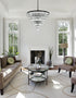 Elegant Lighting Josephine 29 Light Pendant D36 Inch H27 Inch L29 Black in Black and Clear Finish Model: 1060D36BK