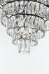 Elegant Lighting Josephine 29 Light Pendant D36 Inch H27 Inch L29 Black in Black and Clear Finish Model: 1060D36BK