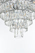 Elegant Lighting Josephine 29 Light Pendant D36 Inch H27 Inch L29 Chrome in Chrome and Clear Finish Model: 1060D36C
