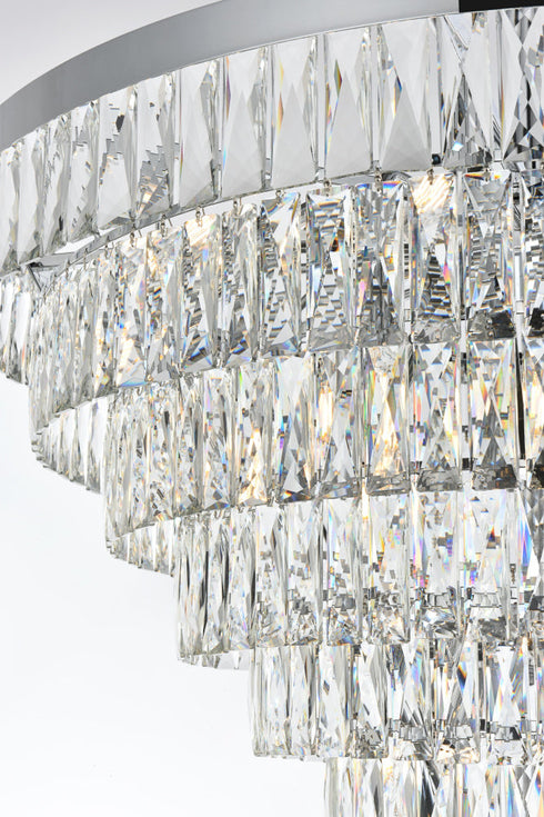 Elegant Lighting Josephine 29 Light Pendant D36 Inch H27 Inch L29 Chrome in Chrome and Clear Finish Model: 1060D36C