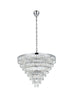 Elegant Lighting Josephine 29 Light Pendant D36 Inch H27 Inch L29 Chrome in Chrome and Clear Finish Model: 1060D36C