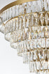 Elegant Lighting Josephine 29 Light Pendant D36 Inch H27 Inch L29 Satin Gold in Satin Gold and Clear Finish Model: 1060D36SG
