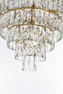 Elegant Lighting Josephine 29 Light Pendant D36 Inch H27 Inch L29 Satin Gold in Satin Gold and Clear Finish Model: 1060D36SG