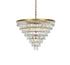 Elegant Lighting Josephine 29 Light Pendant D36 Inch H27 Inch L29 Satin Gold in Satin Gold and Clear Finish Model: 1060D36SG