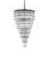 Elegant Lighting Josephine 41 Light Pendant D32 Inch H54 Inch L41 Black in Black and Clear Finish Model: 1060SR32BK