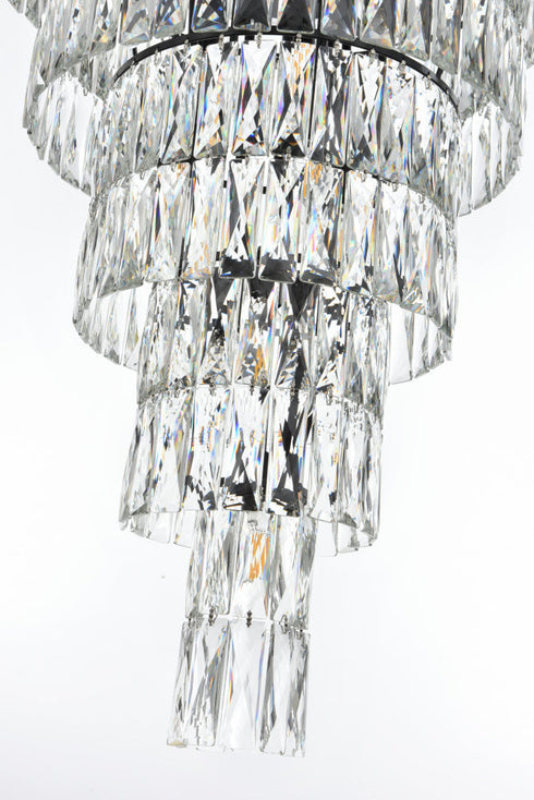 Elegant Lighting Josephine 41 Light Pendant D32 Inch H54 Inch L41 Black in Black and Clear Finish Model: 1060SR32BK