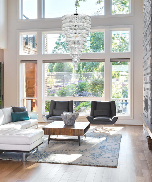 Elegant Lighting Josephine 41 Light Pendant D32 Inch H54 Inch L41 Chrome in Chrome and Clear Finish Model: 1060SR32C