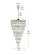Elegant Lighting Josephine 41 Light Pendant D32 Inch H54 Inch L41 Chrome in Chrome and Clear Finish Model: 1060SR32C