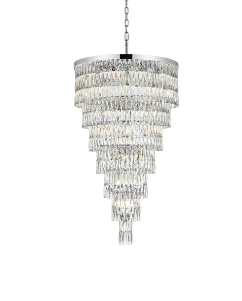 Elegant Lighting Josephine 41 Light Pendant D32 Inch H54 Inch L41 Chrome in Chrome and Clear Finish Model: 1060SR32C