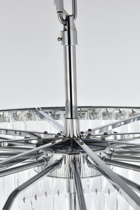 Elegant Lighting Josephine 41 Light Pendant D32 Inch H54 Inch L41 Chrome in Chrome and Clear Finish Model: 1060SR32C