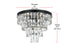 Elegant Lighting Josephine 6 Light Flush Mount D18 Inch H15.5 Inch L6 Black in Black and Clear Finish Model: 1060F18BK