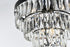 Elegant Lighting Josephine 6 Light Flush Mount D18 Inch H15.5 Inch L6 Black in Black and Clear Finish Model: 1060F18BK