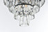Elegant Lighting Josephine 6 Light Flush Mount D18 Inch H15.5 Inch L6 Black in Black and Clear Finish Model: 1060F18BK