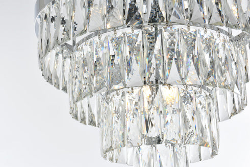 Elegant Lighting Josephine 6 Light Flush Mount D18 Inch H15.5 Inch L6 Chrome in Chrome and Clear Finish Model: 1060F18C
