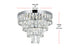 Elegant Lighting Josephine 6 Light Flush Mount D18 Inch H15.5 Inch L6 Chrome in Chrome and Clear Finish Model: 1060F18C