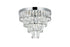 Elegant Lighting Josephine 6 Light Flush Mount D18 Inch H15.5 Inch L6 Chrome in Chrome and Clear Finish Model: 1060F18C