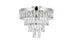 Elegant Lighting Josephine 6 Light Flush Mount D18 Inch H15.5 Inch L6 Chrome in Chrome and Clear Finish Model: 1060F18C