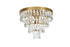 Elegant Lighting Josephine 6 Light Flush Mount D18 Inch H15.5 Inch L6 Satin Gold in Satin Gold and Clear Finish Model: 1060F18SG