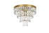 Elegant Lighting Josephine 6 Light Flush Mount D18 Inch H15.5 Inch L6 Satin Gold in Satin Gold and Clear Finish Model: 1060F18SG