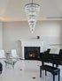 Elegant Lighting Josephine 61 Light Pendant D41 Inch H68 Inch L61 Black in Black and Clear Finish Model: 1060SR41BK