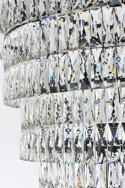 Elegant Lighting Josephine 61 Light Pendant D41 Inch H68 Inch L61 Black in Black and Clear Finish Model: 1060SR41BK