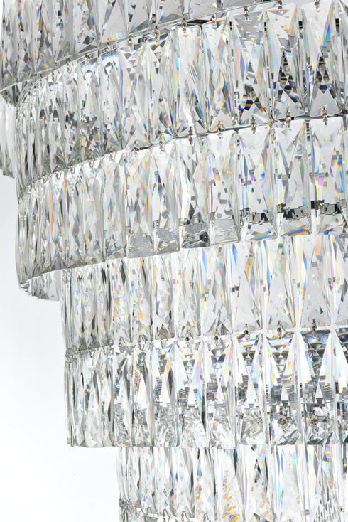 Elegant Lighting Josephine 61 Light Pendant D41 Inch H68 Inch L61 Chrome in Chrome and Clear Finish Model: 1060SR41C