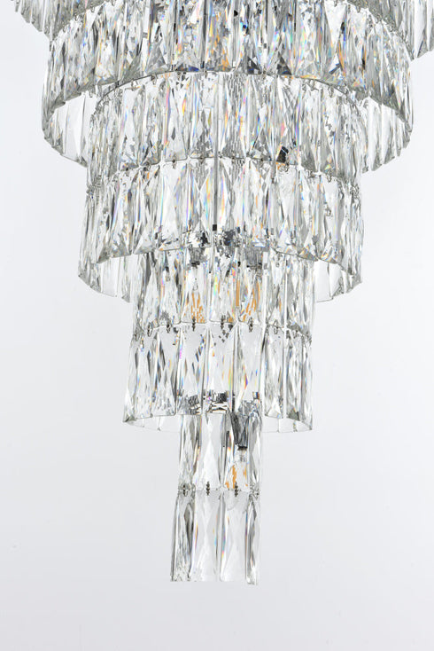 Elegant Lighting Josephine 61 Light Pendant D41 Inch H68 Inch L61 Chrome in Chrome and Clear Finish Model: 1060SR41C