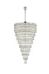 Elegant Lighting Josephine 61 Light Pendant D41 Inch H68 Inch L61 Chrome in Chrome and Clear Finish Model: 1060SR41C