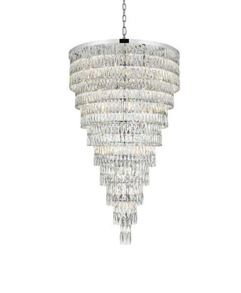 Elegant Lighting Josephine 61 Light Pendant D41 Inch H68 Inch L61 Chrome in Chrome and Clear Finish Model: 1060SR41C