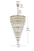 Elegant Lighting Josephine 61 Light Pendant D41 Inch H68 Inch L61 Satin Gold in Satin Gold and Clear Finish Model: 1060SR41SG
