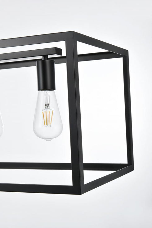 Elegant Lighting Judah 7 Light Pendant L47 Inch xW12 Inch xH11 Inch L7 in Black Model: LD723D47BK