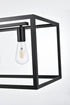 Elegant Lighting Judah 7 Light Pendant L47 Inch xW12 Inch xH11 Inch L7 in Black Model: LD723D47BK