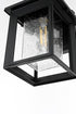 Elegant Lighting Judson 7 inch Outdoor Pendant in Black Model: OD348W12BK