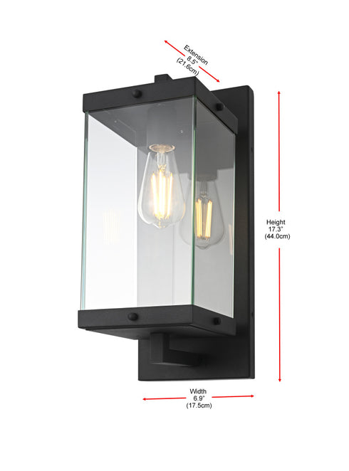 Elegant Lighting Julien 1 Light Wall Sconce W6.9 Inch E8.5 Inch H17.3 Inch in Black Model: OD408W17BK