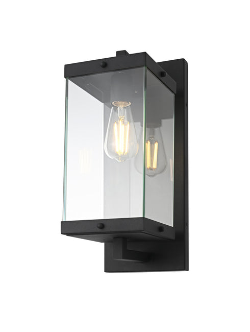Elegant Lighting Julien 1 Light Wall Sconce W6.9 Inch E8.5 Inch H17.3 Inch in Black Model: OD408W17BK