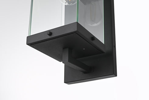 Elegant Lighting Julien 1 Light Wall Sconce W6.9 Inch E8.5 Inch H17.3 Inch in Black Model: OD408W17BK