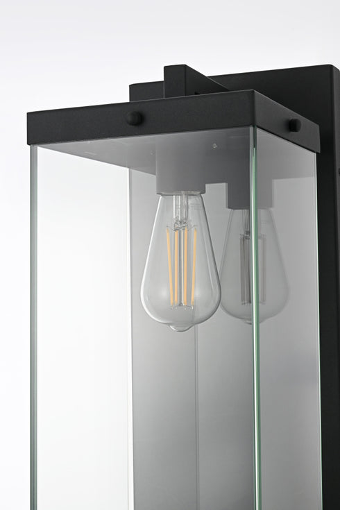 Elegant Lighting Julien 1 Light Wall Sconce W7.9 Inch E9.5 Inch H20.5 Inch in Black Model: OD408W21BK