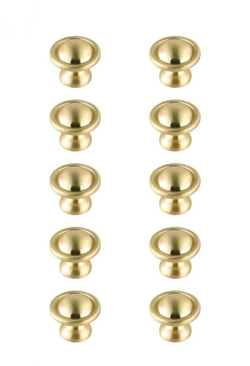 Elegant Lighting Kadea 1.2 Inch Diameter in Brushed Gold Mushroom Knob Multipack (Set of 10) Model: KB2008-GD-10PK